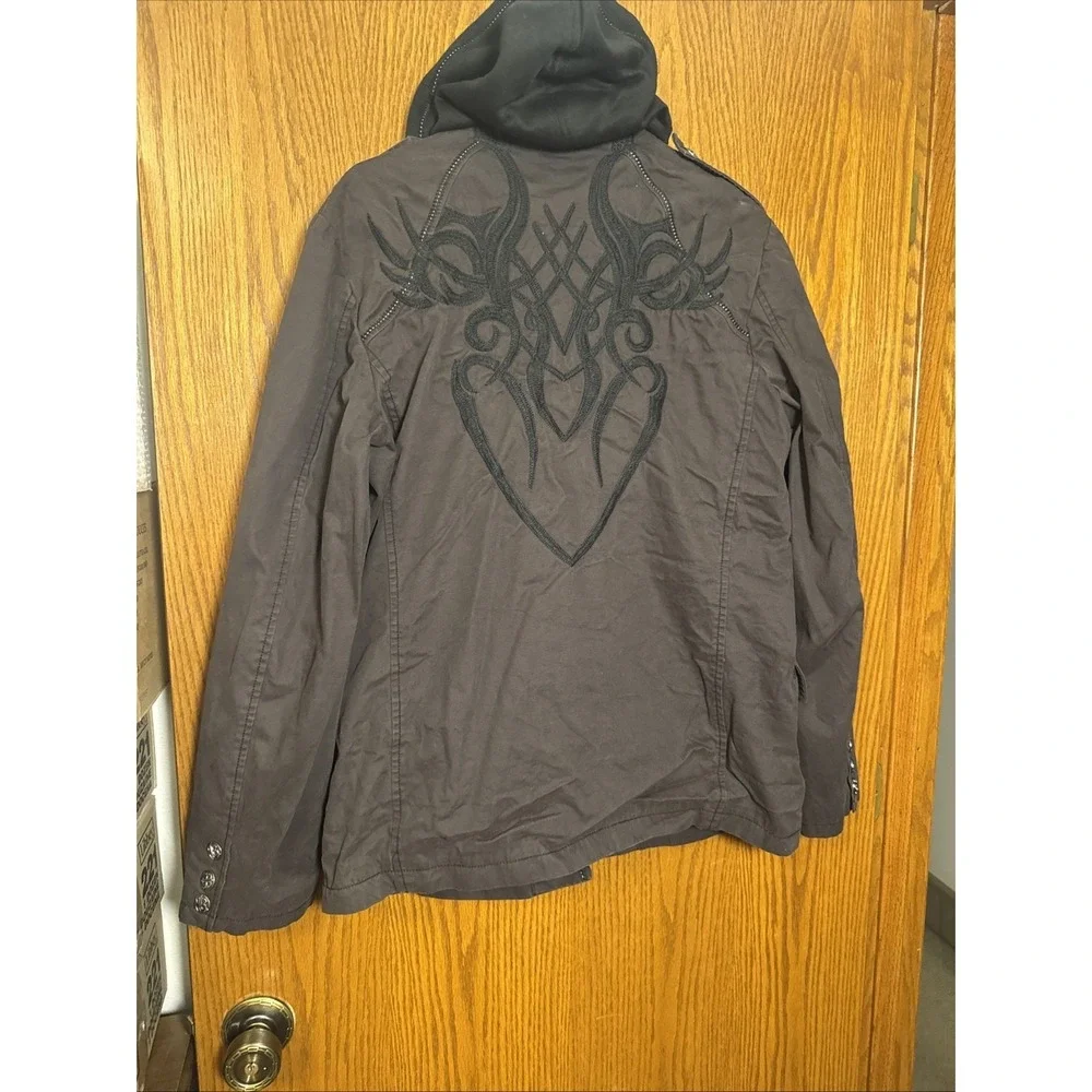 Roar Corduroy Blazer Jacket Men Medium Fray Distressed Detailed Lining Drk Brown - Picture 13 of 16